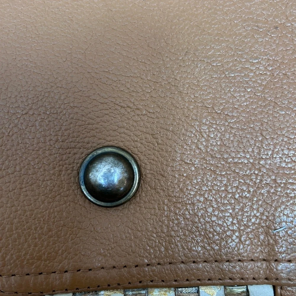 S. S. Leathers woven leather duffle bag. Metallic. Gorgeous twist on classic. - Picture 10 of 16